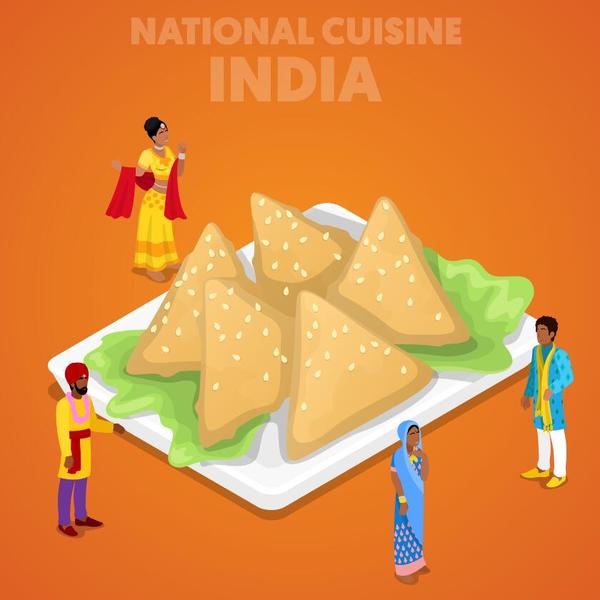 インド料理ベクトルデザイン  