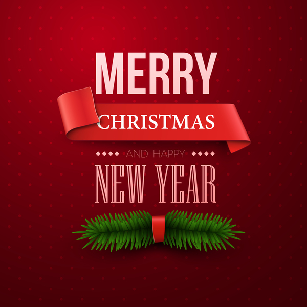 Merry christmas and happy new year background vector 01  