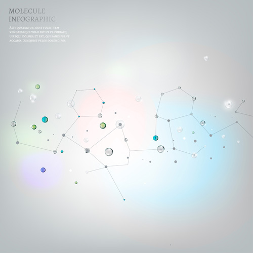 Molecule elements infographics vectors 05  