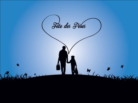 Mothers day silhouetter with elegant background vector 01  