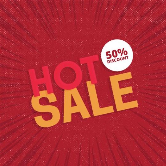 Roter Hot Sale Hintergrund Vorlage Vektor 06  