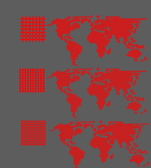 Red world maps pattern vector  