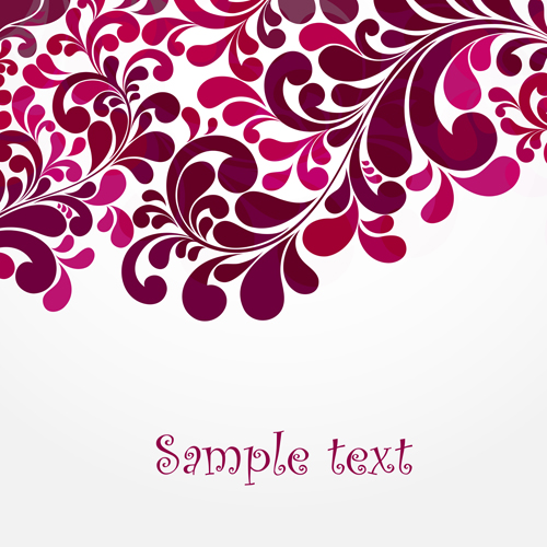 Simple floral decorative pattern vector background 03  