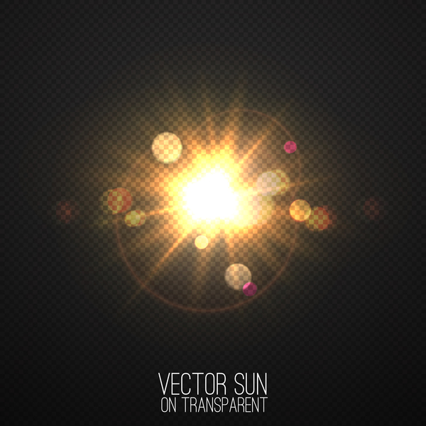 Солнечный свет прозрачной иллюстрацией вектора 04  