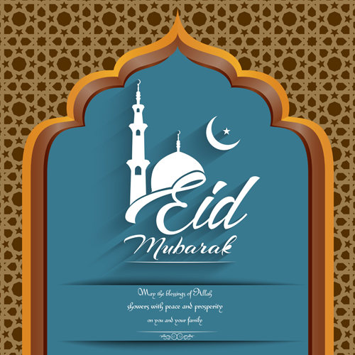 Vector Eid mubarak background graphics 03  