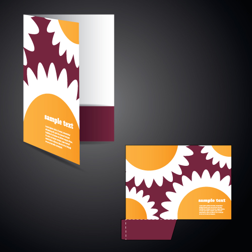 Vector Layout folder cover design set 02  