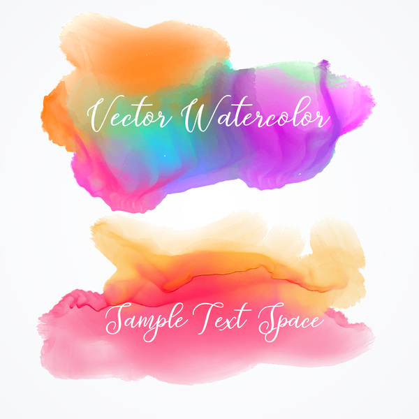 Watercolor with stains vector background 08  