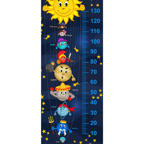 baby height measure cartoon styles vector 09  