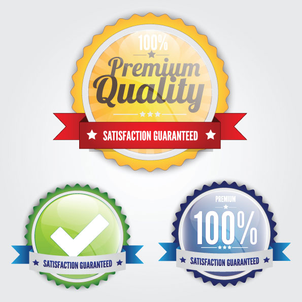 quality 100% labels vector 03  