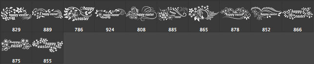 Easter Text Photoshop Brushes  