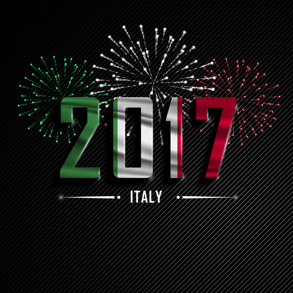 2017 New Year Italy vector background  
