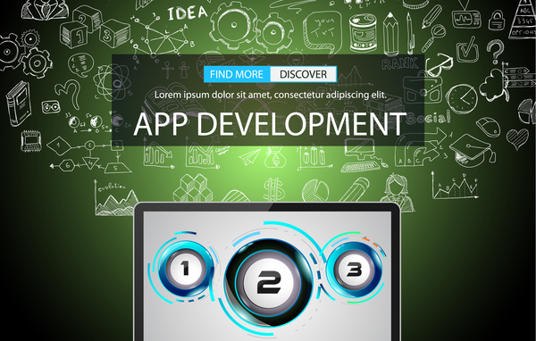 App Entwicklung Infografik Vektoren 02  