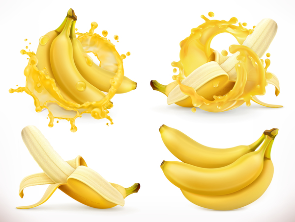 バナナジュースとスプラッシュベクトル  