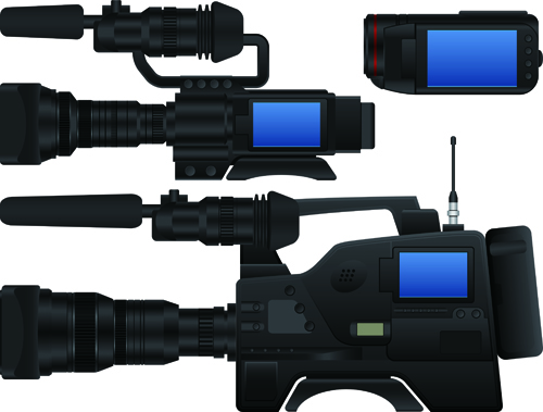 Different Camcorder design elements vector 03  