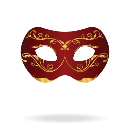 Various Carnival Mask elements vector set 05  