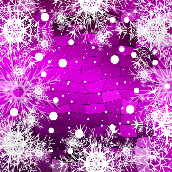 Kerst sneeuwvlok met glanzende veelhoek achtergrond vector 10  