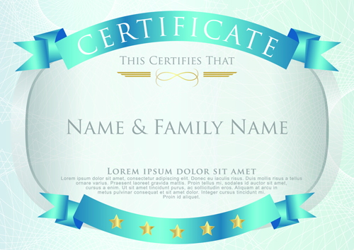 Elegant certificate template vector design 04  