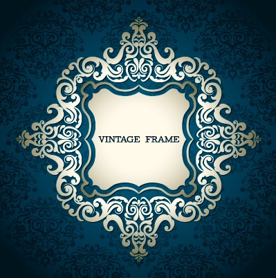 Floral vintage frame vector graphics 01  