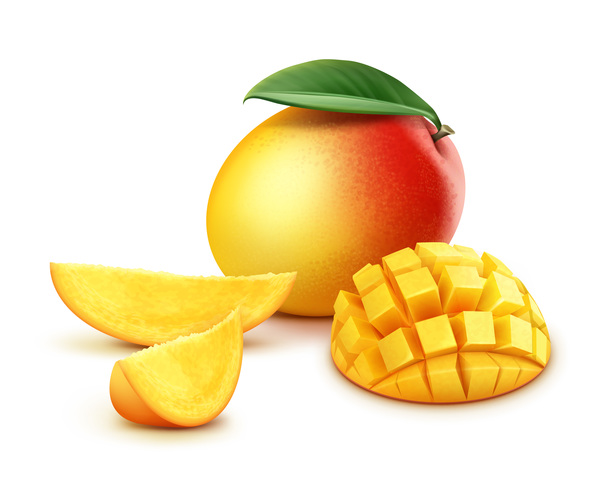 Material-Vektor der frischen Mango  