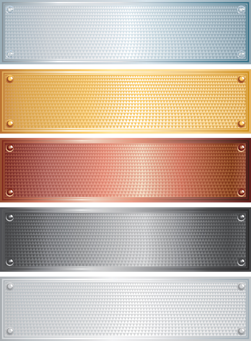 Glass textured vector banners material 02  
