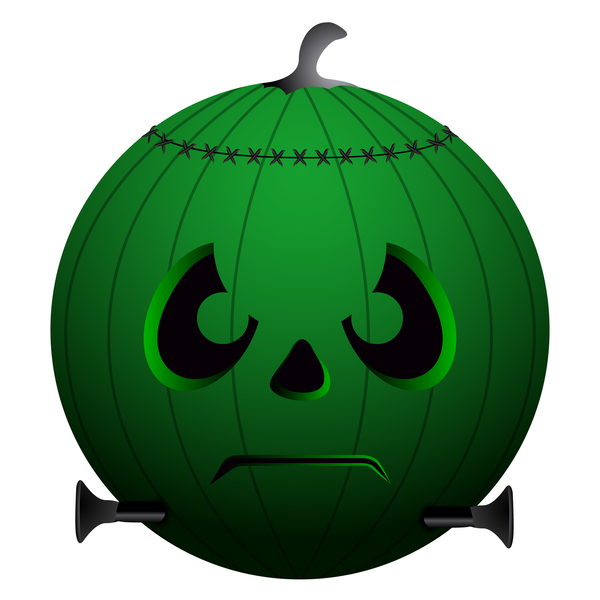 Illustration vectorielle de Halloween citrouille tête  