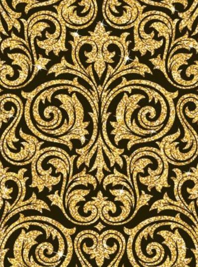 Luxe gouden decor patroon vectoren set 13  