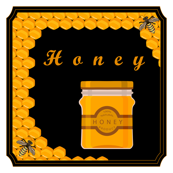 Matériel de fond de vecteur de miel naturel 06  