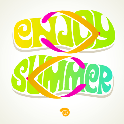 Summer sandals design vector background 02  