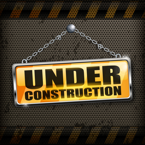 Under Construction design elements vector 01  