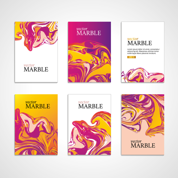 Vektor marmor textur broschyr och bok omslag 04  