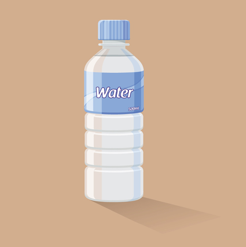Vector water bottle template material 01  