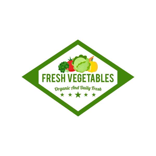 野菜新鮮なラベル ベクトル セット 04  