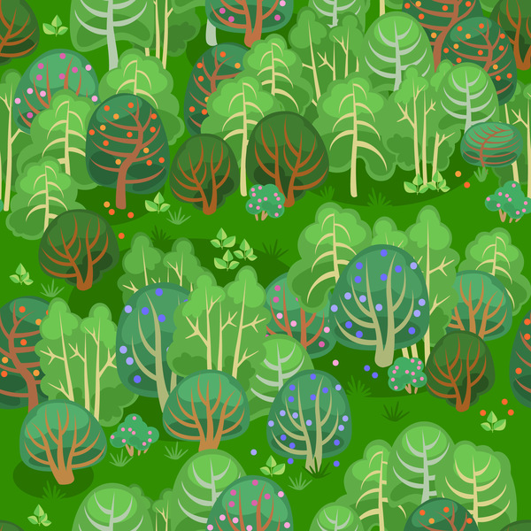 forest autumn seamless pattern vector 01  