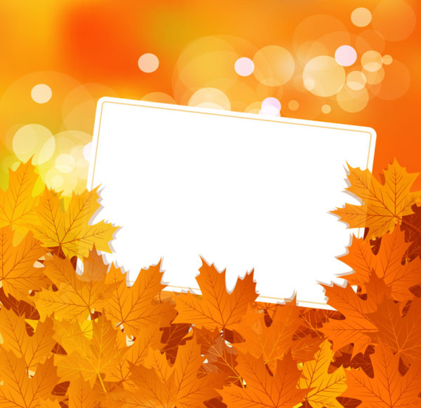 Fall of Maple Leaf elements background vector 07  