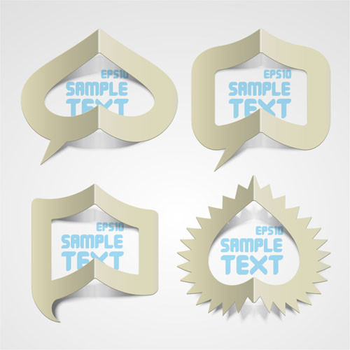 Elements of Creative Stickers labels vector 01  