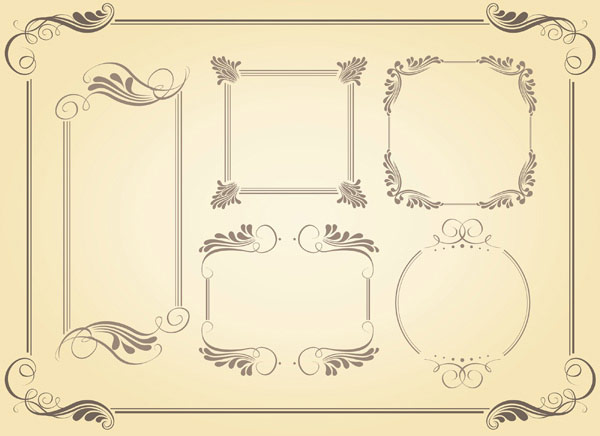 Classic frame vector  