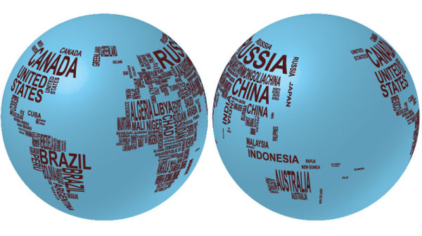 Elements of text with globe vector graphics 01  