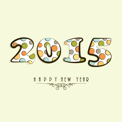 2015 new year theme vector material 04  
