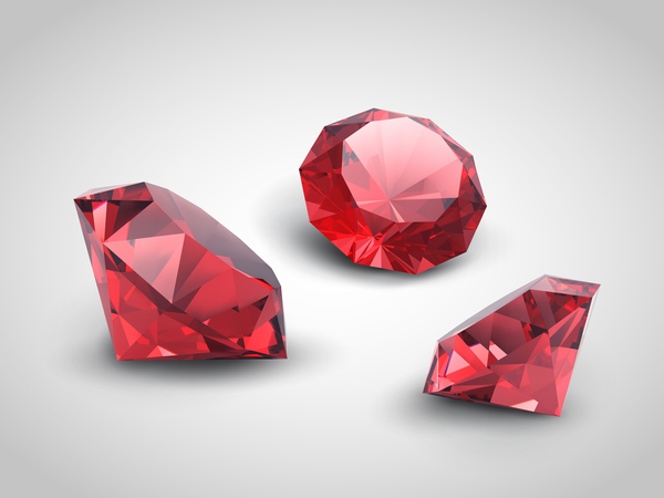 3 rotes Diamantvektormaterial  