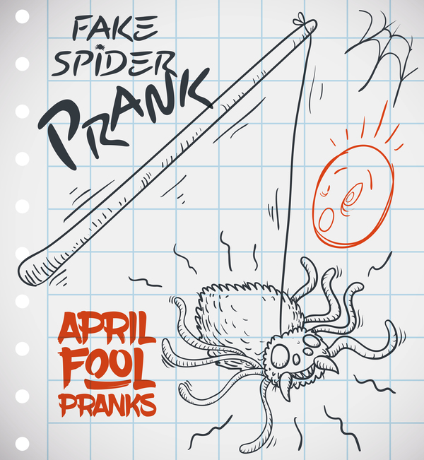 April fools prank hand darwing vector 18  
