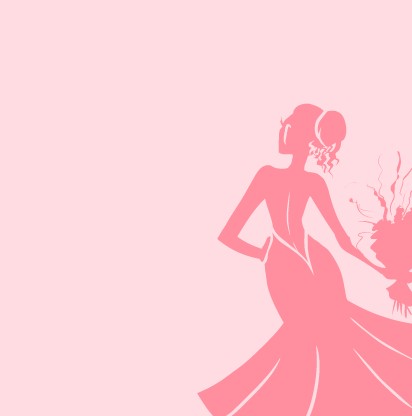 Beautiful bride design vector silhouette 03  