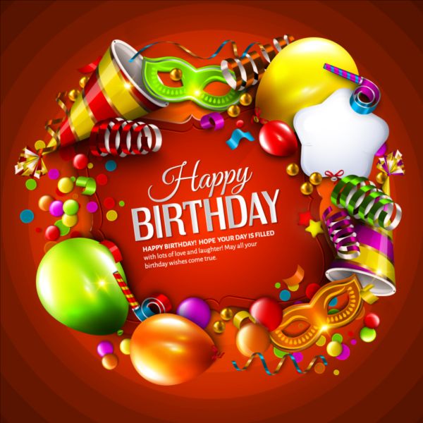 Birthday gift with red background vector  