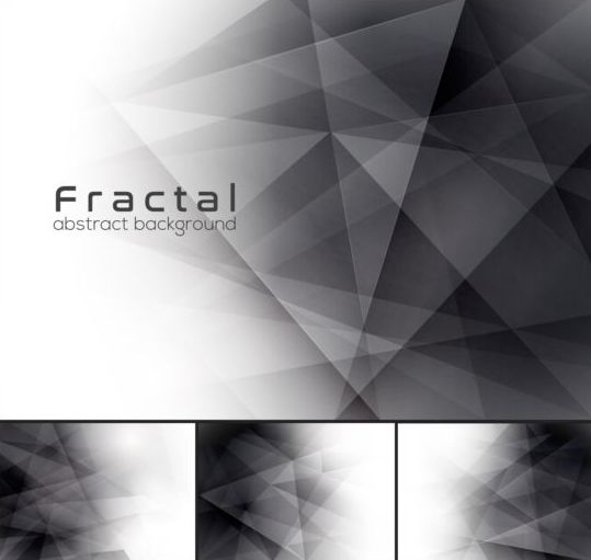 Vecteur abstrait noir de fond de fractale  