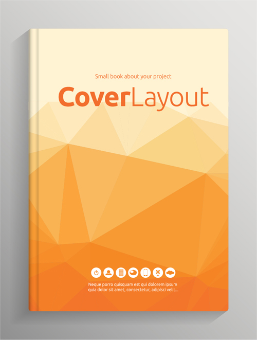 Brochure and book cover creative vector 02  