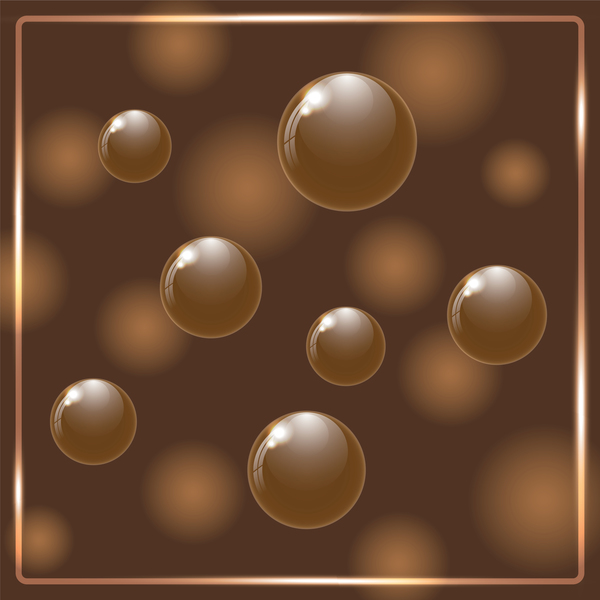 Boule de chocolat avec vector image  