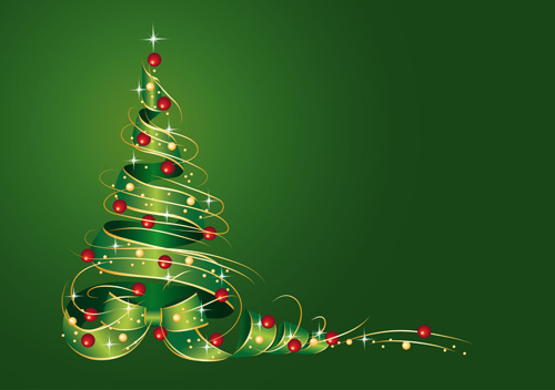 Creative Abstract Christmas tree design vector set 05  