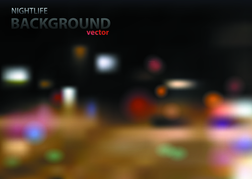 Blurred city night vector background 05  