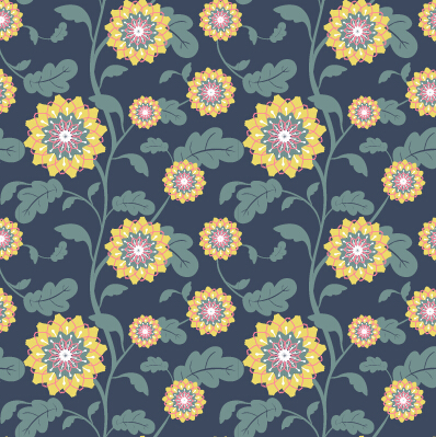 Classical flowers pattern seamless vector set 04  