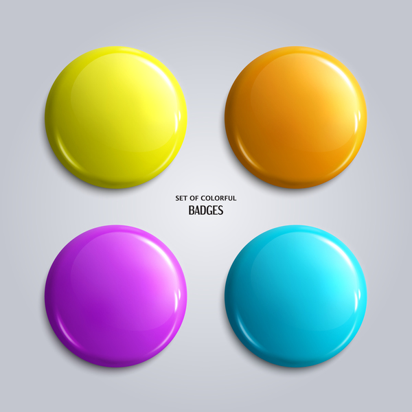 Colorful badge vector background  