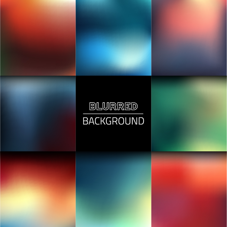 Colorful blurred art backgrounds 09 vector  